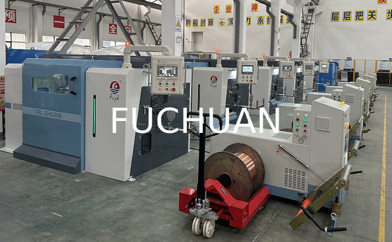 Fuchuan 고속 두 배 뒤트는 좌초 구리 철사 다발로 만드는 기계 전자 피치